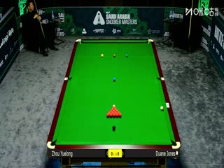 2025斯诺克沙特大师赛第三轮（80进48）周跃龙4-1杜安·琼斯20250811