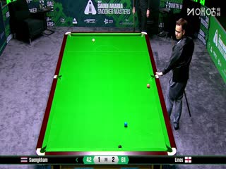 2025斯诺克沙特大师赛第四轮（48进32）诺鹏·桑卡姆2-5奥利弗·莱恩斯20250811