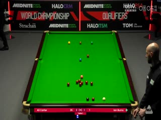 24-25赛季斯诺克世锦赛资格赛第三轮阿里·卡特4-5伊安·伯恩斯（第一阶段）20250414