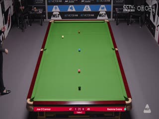 斯诺克威尔士公开赛资格赛乔·奥康纳4-0瑞安·埃文斯20250205