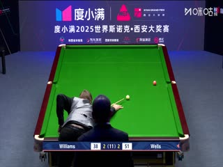 2025斯诺克西安大奖赛半决赛威廉姆斯6-3丹尼尔-威尔斯20251012