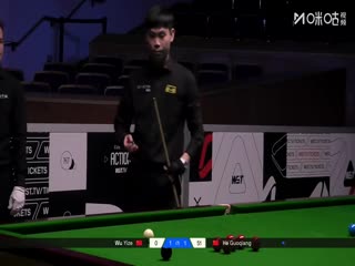 2025斯诺克北爱尔兰公开赛32进16吴宜泽2-4贺国强20251022