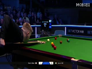2025斯诺克北爱尔兰公开赛16进8亚伦·希尔1-4马克·艾伦20251023