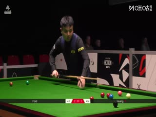 斯诺克西安大奖赛资格赛（128进64轮次）汤姆·福德3-5黄佳浩20250903