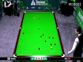 2025斯诺克沙特大师赛16进8丁俊晖5-6巴里·霍金斯20250814