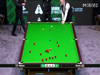 2025斯诺克沙特大师赛16进8肖恩·墨菲1-6马克·威廉姆斯（秦正）20250813