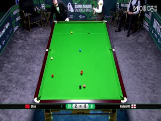 2025斯诺克沙特大师赛32进16赵心童5-0史蒂文·霍尔沃斯20250813