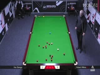 2025斯诺克英国公开赛资格赛范争一2-4罗伯特·米尔金斯20250628