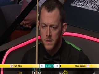 24-25赛季斯诺克世锦赛第二轮克里斯·韦克林12-4马克·艾伦（第二阶段）20250425
