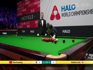 24-25赛季斯诺克世锦赛第一轮肖国栋10-4马修·塞尔特（第二阶段）20250420