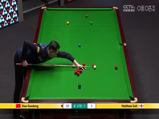 24-25赛季斯诺克世锦赛第一轮肖国栋7-2马修·塞尔特（第一阶段）20250420