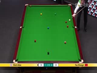 24-25赛季斯诺克世锦赛第一轮马克·艾伦5-4范争一（第一阶段）20250421