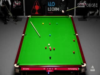24-25赛季斯诺克世锦赛资格赛Day10贺国强3-6阿里·卡特（第一阶段）20250417