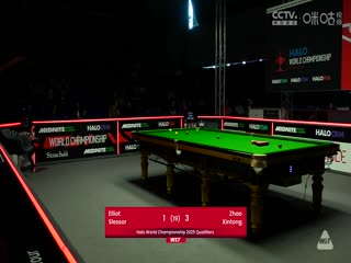 24-25赛季斯诺克世锦赛资格赛Day9埃利奥特·斯莱塞3-6赵心童（第一阶段）20250416