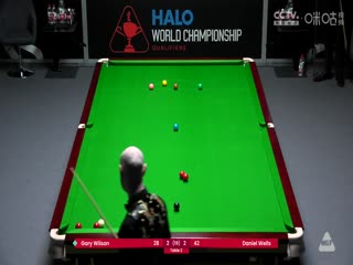 24-25赛季斯诺克世锦赛资格赛Day9加里·威尔逊3-6丹尼尔·威尔斯（第一阶段）20250416