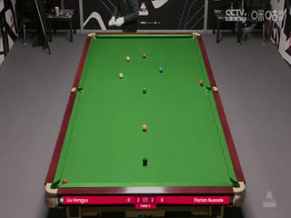 斯诺克威尔士公开赛资格赛刘宏宇3-4弗洛里安·努斯勒20250206