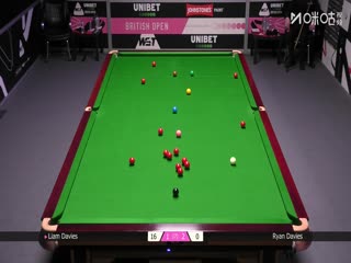 2025斯诺克英国公开赛64进32瑞安·戴维斯2-4利亚姆·戴维斯20250924