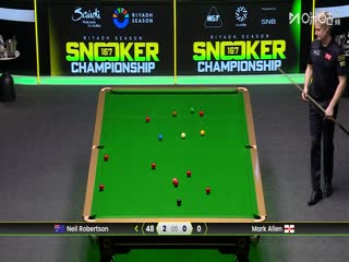 斯诺克利雅得狂欢季沙特大师赛半决赛马克·艾伦1-4尼尔·罗伯逊20251121
