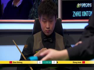 斯诺克英锦赛正赛16进8轮次张安达6-2赵心童20251204