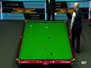 斯诺克巴里·霍金斯5-4卢卡·布雷塞尔20230825