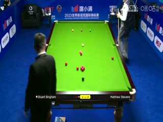 斯诺克天津国锦赛第一轮第二轮马修·史蒂文斯5-6斯图尔特·宾汉姆20231105