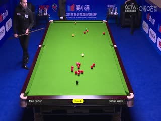 斯诺克天津国锦赛16进8阿里·卡特6-1丹尼尔·威尔斯20231108