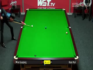 2023斯诺克英锦赛资格赛贺国强6-4罗斯·缪尔20231119