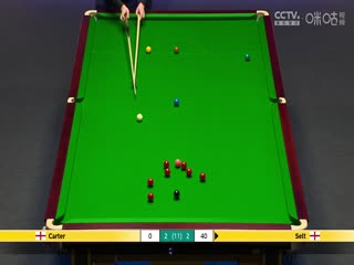 2023斯诺克英锦赛第一轮阿里·卡特3-6马修·塞尔特20231126