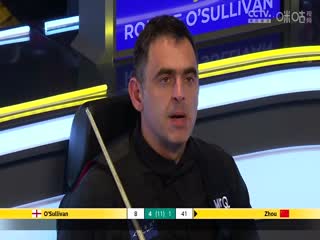 2023斯诺克英锦赛四分之一决赛罗尼·奥沙利文6-5周跃龙20231201（李照）