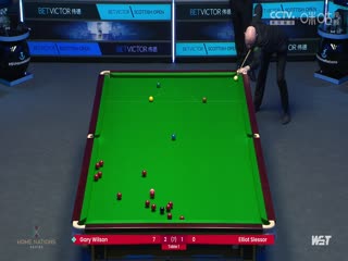 2023斯诺克苏格兰公开赛加里·威尔逊4-3艾利奥特·斯莱瑟20231211