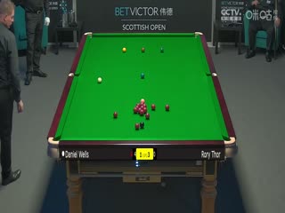 2023斯诺克苏格兰公开赛丹尼尔·威尔斯3-4涂振龙20231213