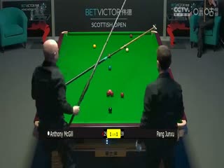 2023斯诺克苏格兰公开赛庞俊旭2-4安东尼·麦克吉尔20231213