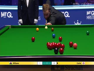 2024斯诺克大师赛马克·威廉姆斯4-6阿里·卡特20240108（黑8）