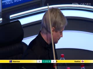 2024斯诺克大师尼尔·罗伯逊3-6巴里·霍金斯20240109