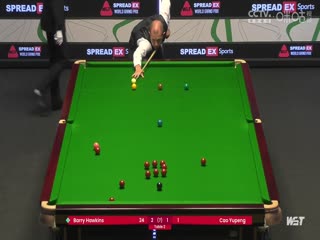 2024斯诺克世界大奖赛巴里·霍金斯3-4曹宇鹏20240116