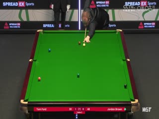 2024斯诺克世界大奖赛汤姆·福德4-1乔丹·布朗20240116