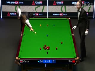 2024斯诺克世界大奖赛阿里·卡特4-3吴宜泽20240116