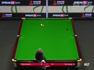 2024斯诺克世界大奖赛曹宇鹏4-0肖恩·墨菲20240117