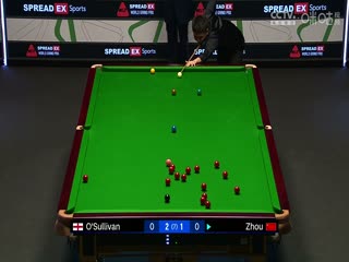 2024斯诺克世界大奖赛周跃龙3-4罗尼·奥沙利文20240118（李照）