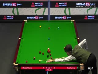 2024斯诺克世界大奖赛曹宇鹏5-4马克·威廉姆斯20240118