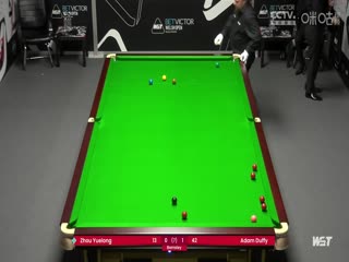 2024斯诺克威尔士公开赛资格赛周跃龙0-4亚当·达菲20240126