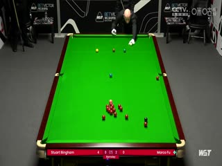 2024斯诺克威尔士公开赛资格赛斯图尔特·宾汉姆1-4傅家俊20240126（黑8）