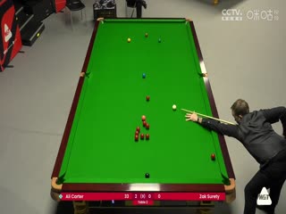 2024斯诺克德国大师赛阿里·卡特5-0扎克·苏尔蒂20240201