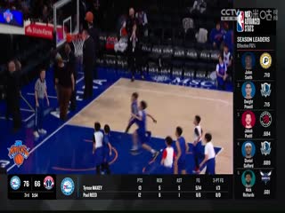 NBA常规赛步行者VS尼克斯20240211