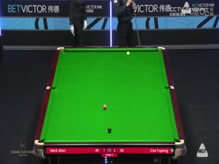 斯诺克威尔士公开赛马克·艾伦4-3曹宇鹏20240212（李照）