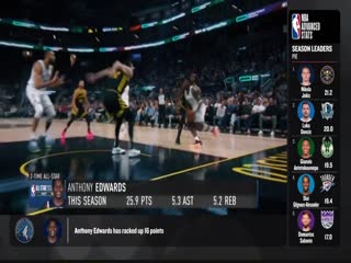 NBA常规赛森林狼VS开拓者20240216