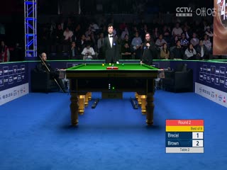 斯诺克世界公开赛64进32奥利弗·布朗2-5卢卡·布雷切尔20240319