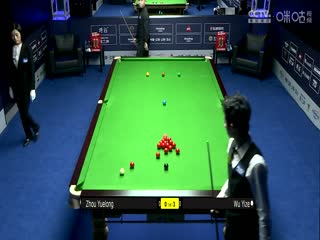 斯诺克世界公开赛64进32周跃龙1-5吴宜泽20240319