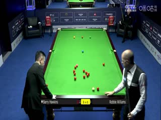 斯诺克世界公开赛32进16罗比·威廉姆斯2-5巴里·霍金斯20240320
