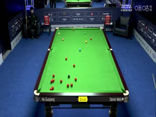 斯诺克世界公开赛32进16丹尼尔·威尔斯5-3贺国强20240320
